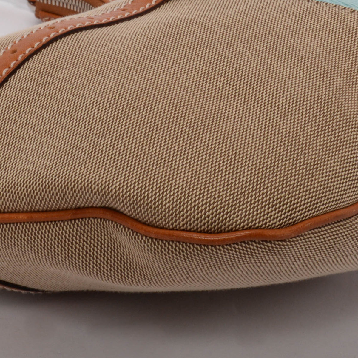 Gucci Tan Canvas Web GG Reins Hobo Bag