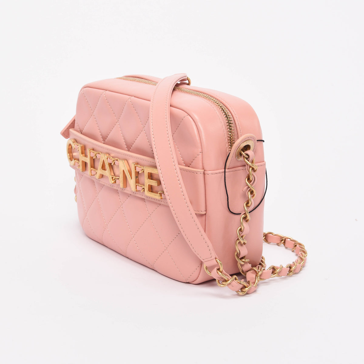 Chanel Pink Quilted Calfskin Enchained Camera Bag