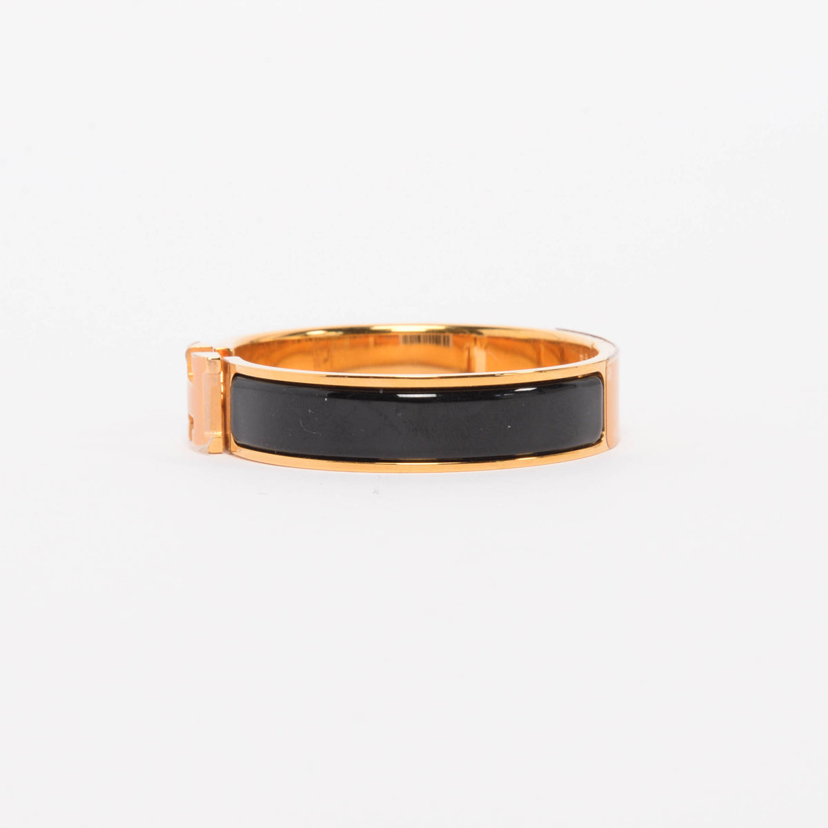 Hermes Black Enamel Clic H Bracelet