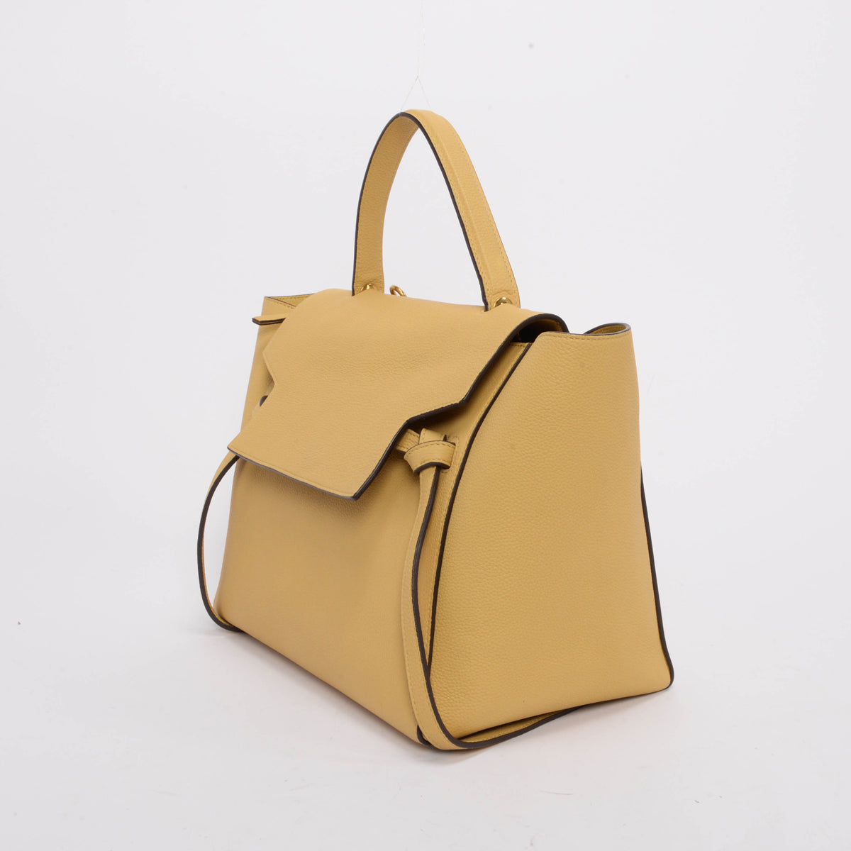 Celine Mustard Grained Calfskin Mini Belt Bag