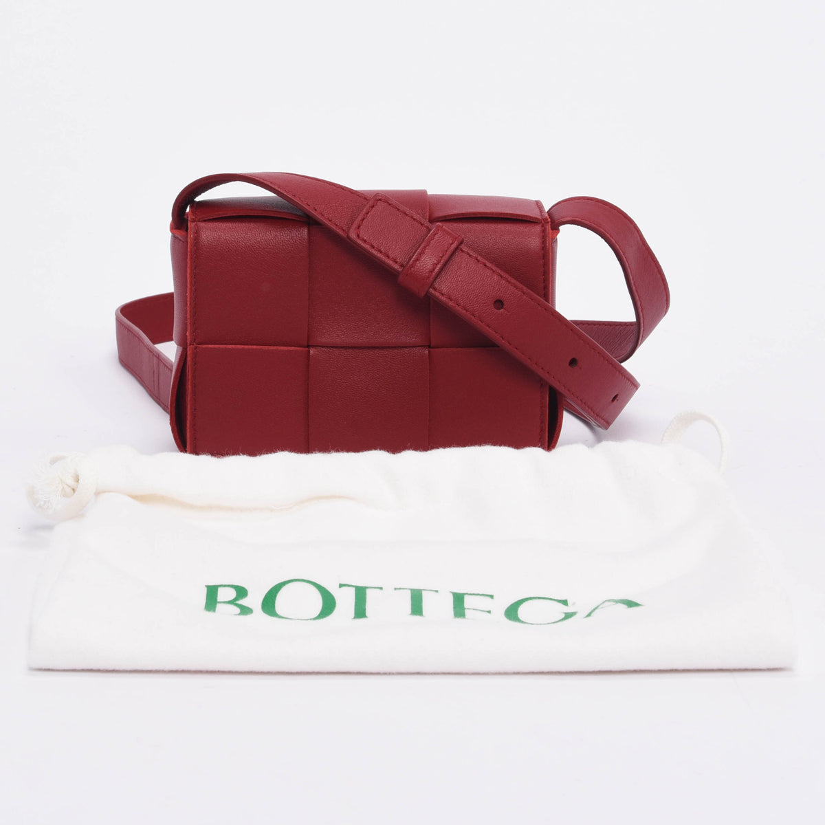 Bottega Veneta Red Intrecciato Candy Cassette Bag