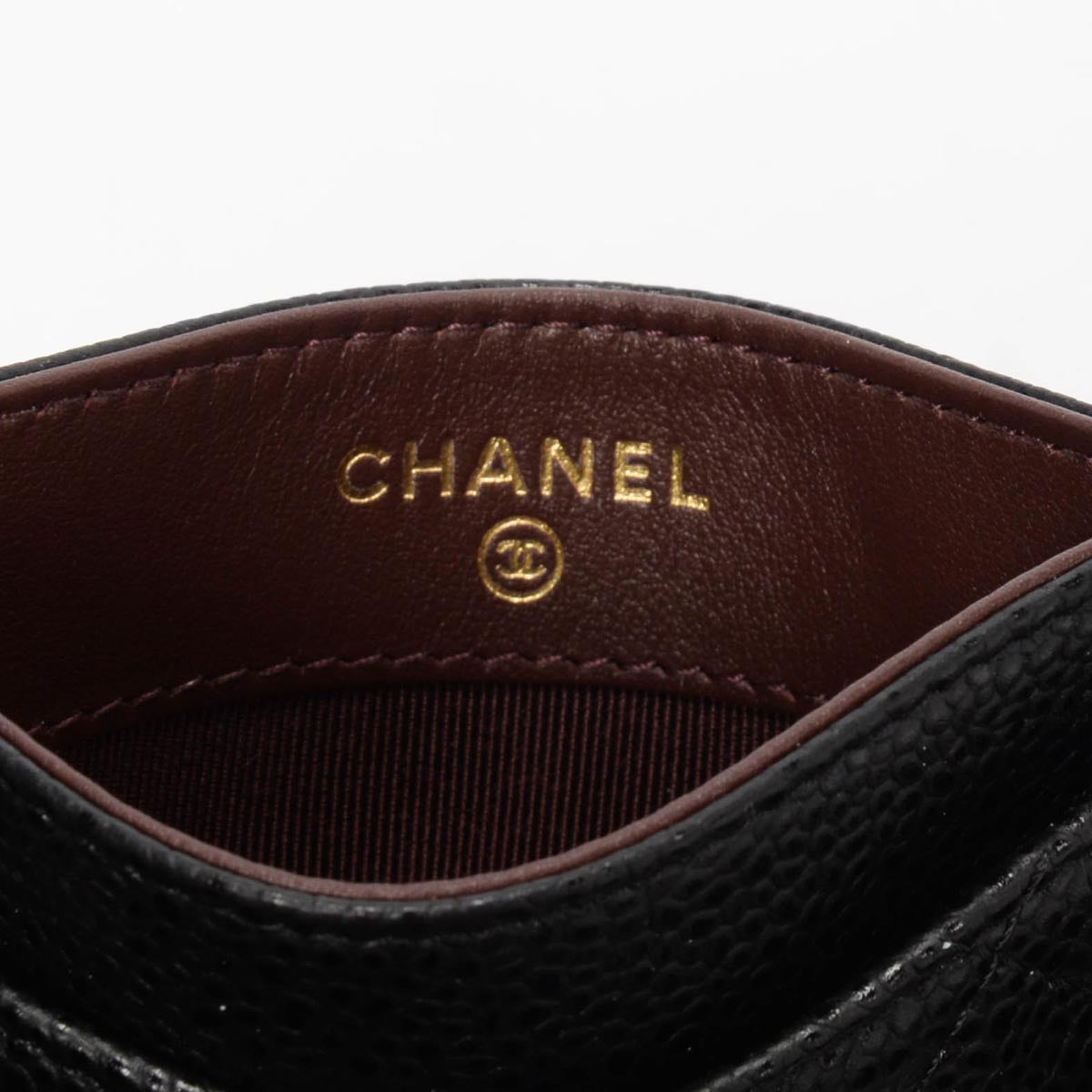 Chanel Black Quilted Caviar Classic CC Card Holder