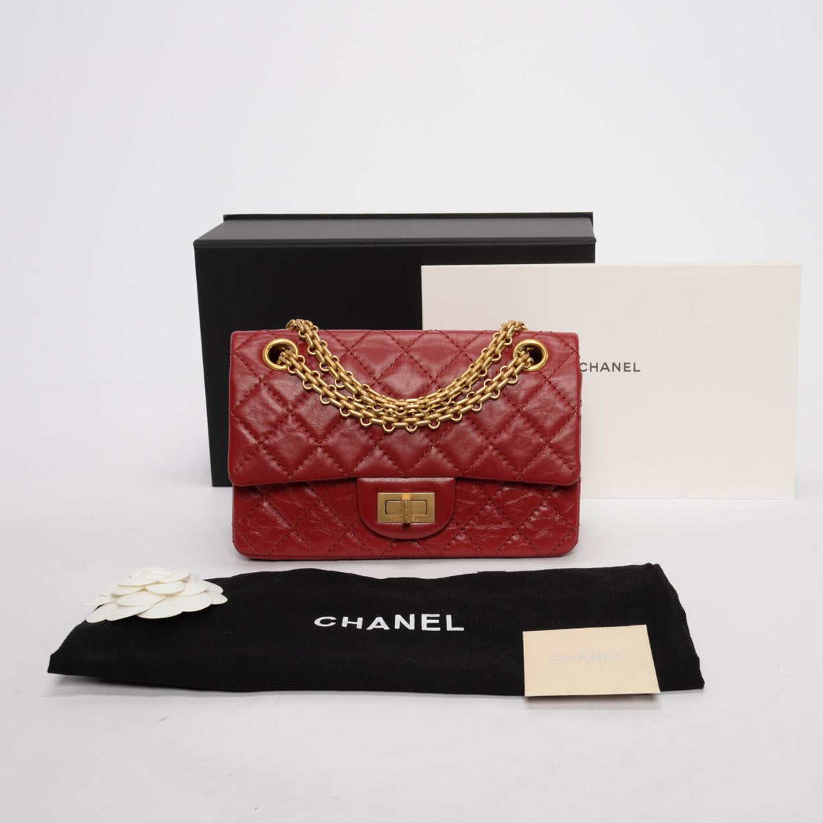 Chanel Red Aged Calfskin Mini Reissue 2.55 Flap Bag