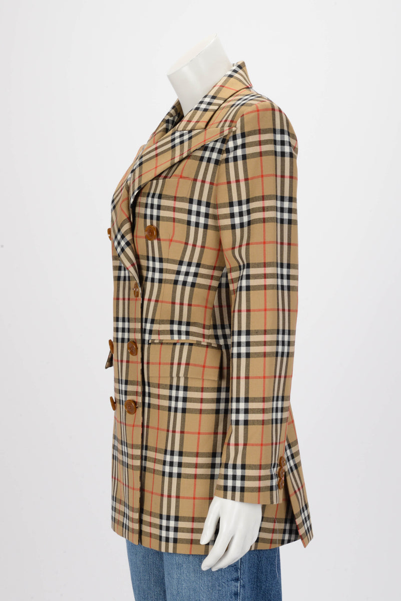 Burberry Beige Classic Check Westwood Jacket UK 8