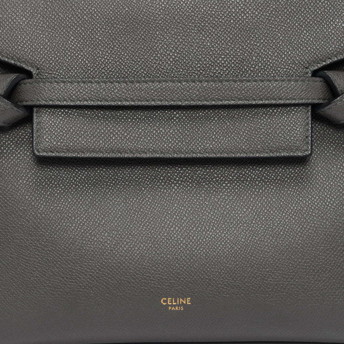 Celine Anthracite Grained Calfskin Micro Belt Bag