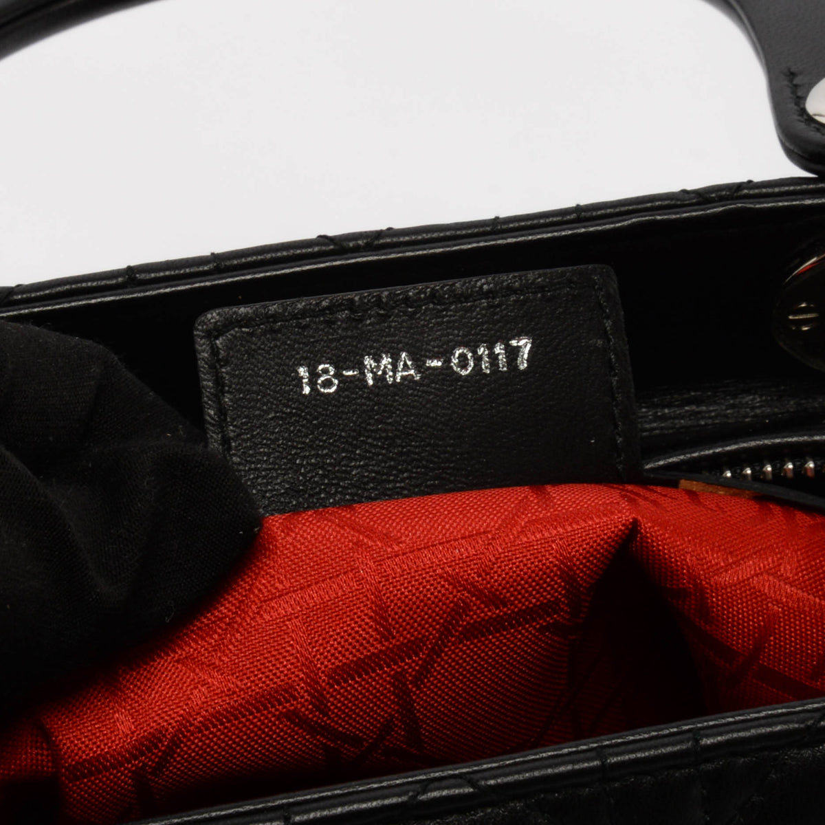 Dior Black Lambskin Cannage Medium Lady Dior Bag