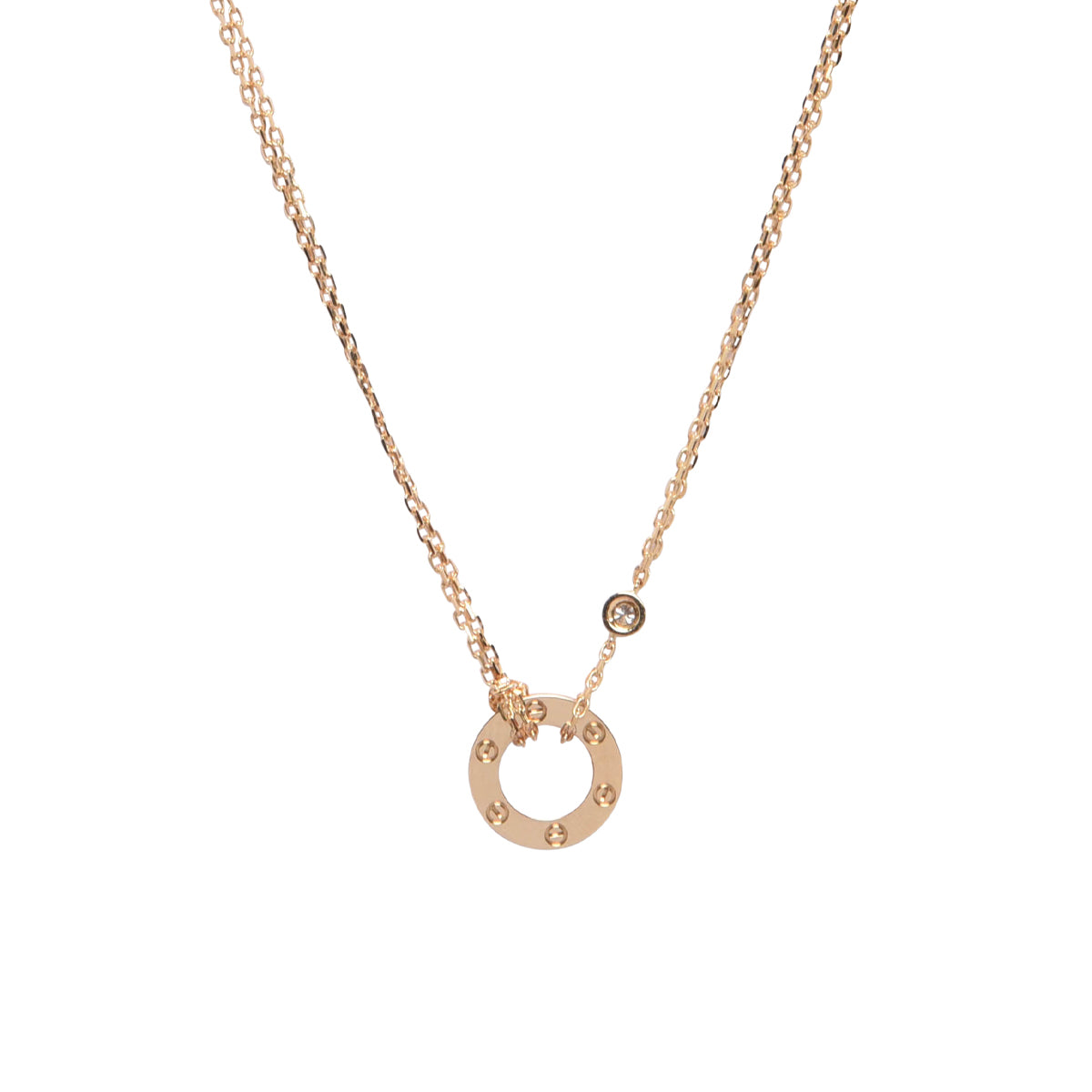 Cartier 18k Yellow Gold & Diamonds Love Pendant Necklace
