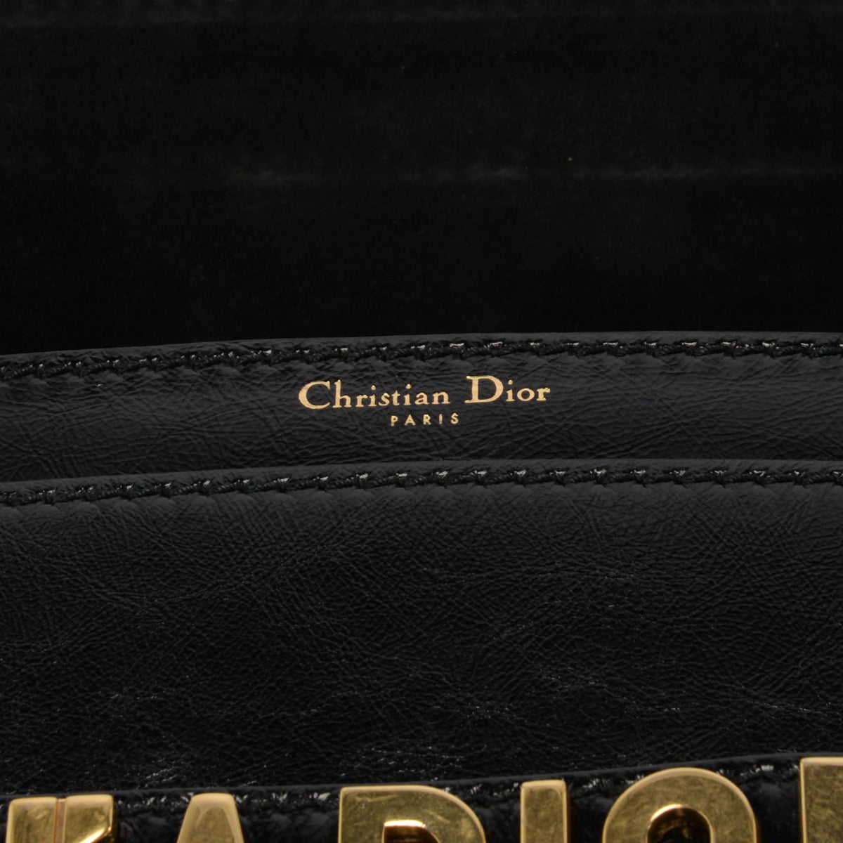 Dior Black Patent Leather Medium J'Adior Chain Flap Bag