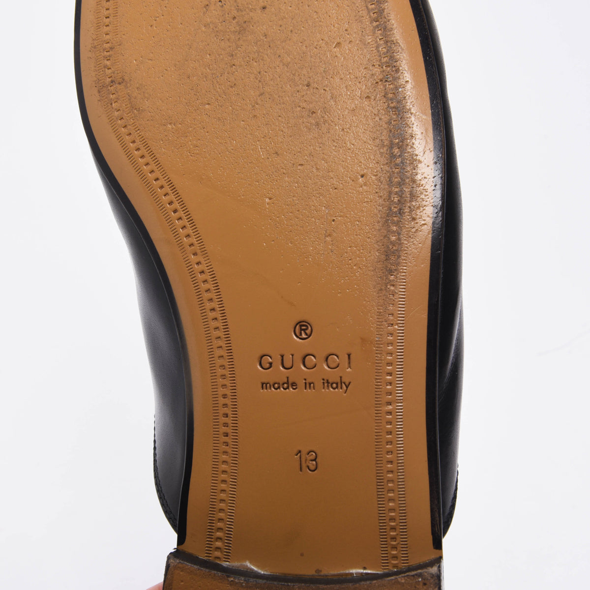 Gucci Black Leather Princetown Horesbit Slippers