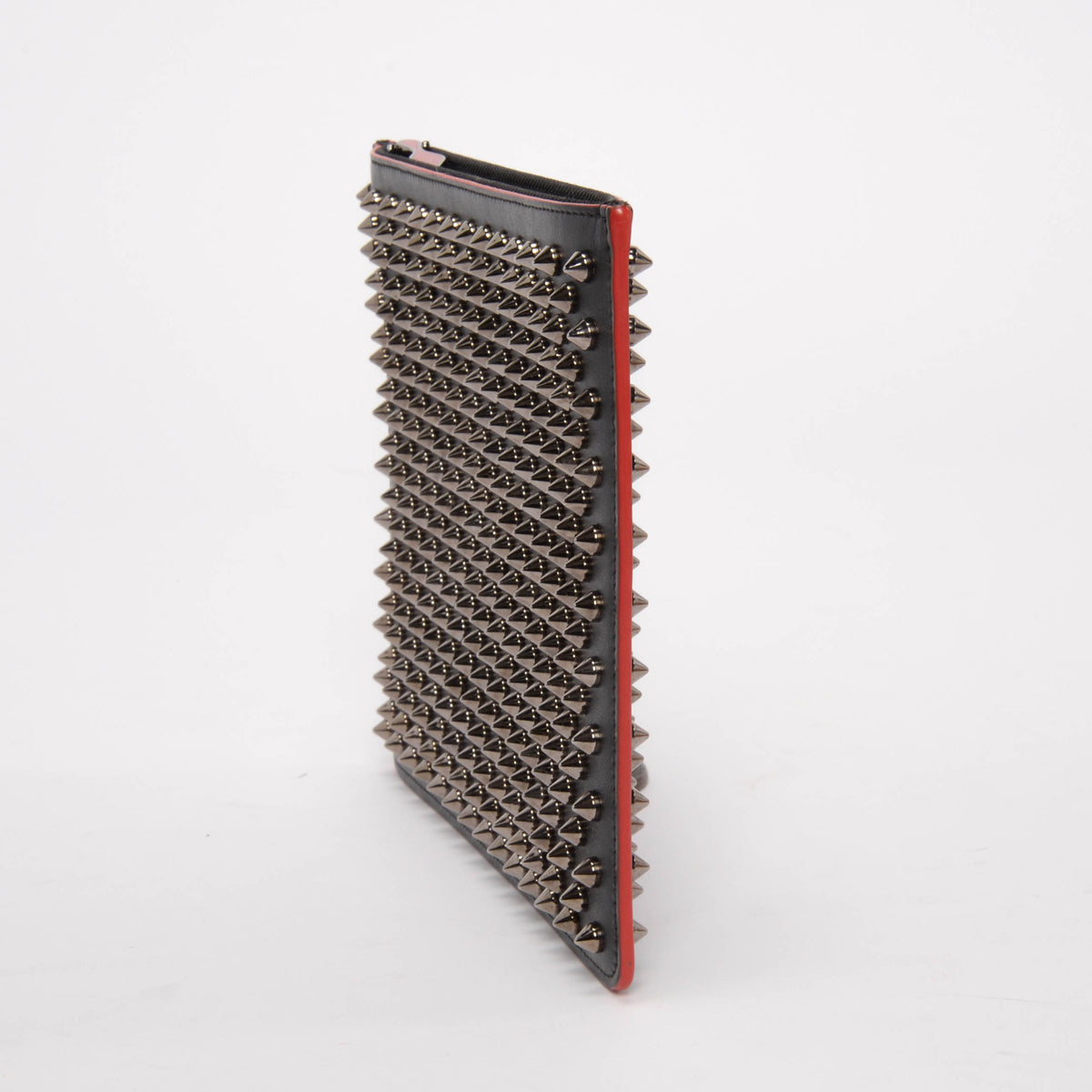 Christian Louboutin Black Calfskin Spike Loubiposh Pouch