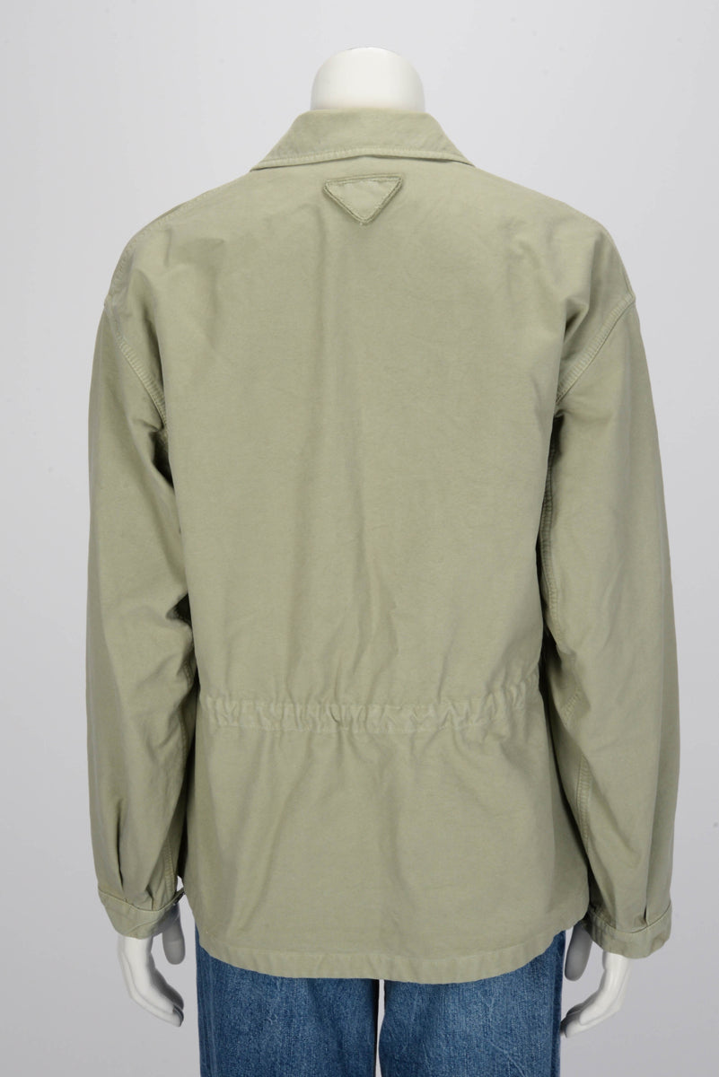 Prada Agave Old Canvas Anorak Jacket IT 38