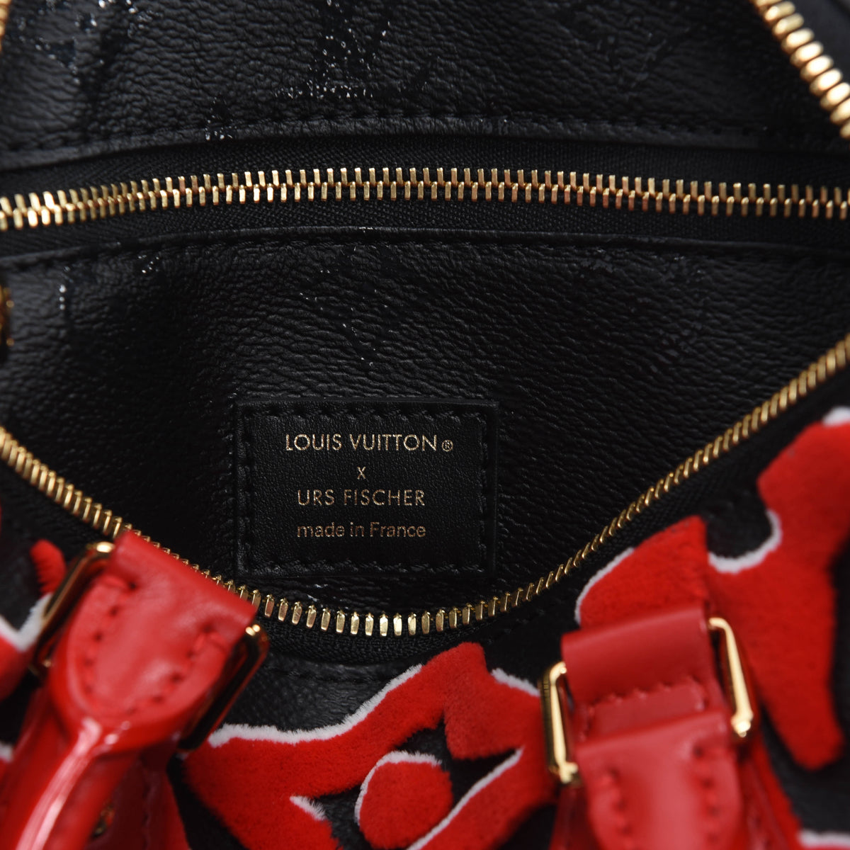 Louis Vuitton Black & Red Monogram Urs Fisher Speedy 25