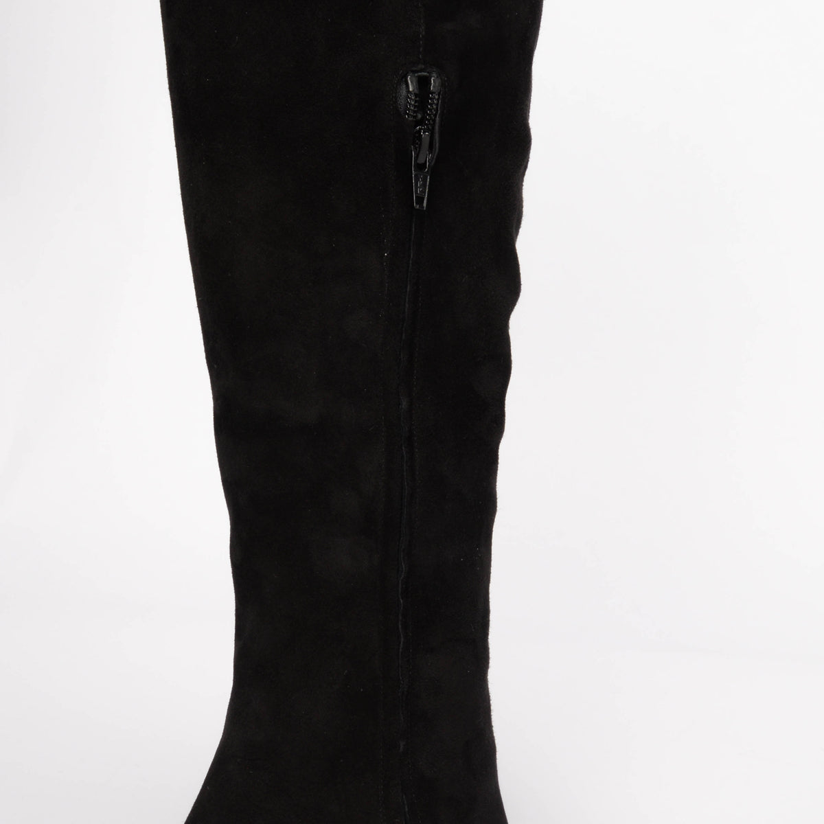 Saint Laurent Black Suede Fringed Over the Knee Boots 37