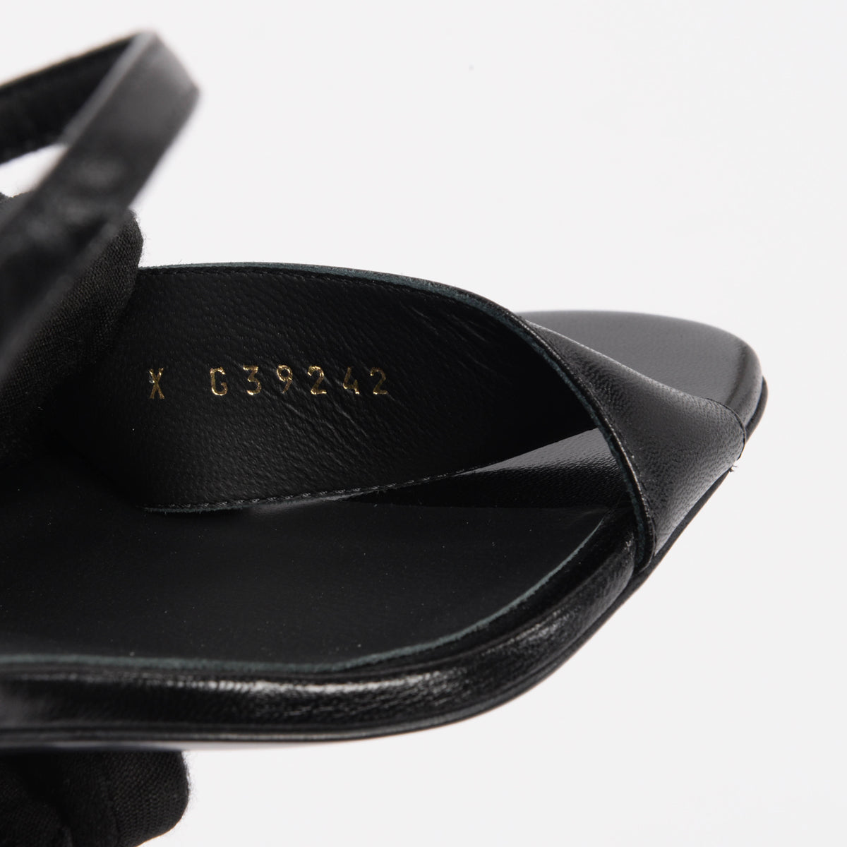 Chanel Black Lambskin Pearl Detail Sandals 40