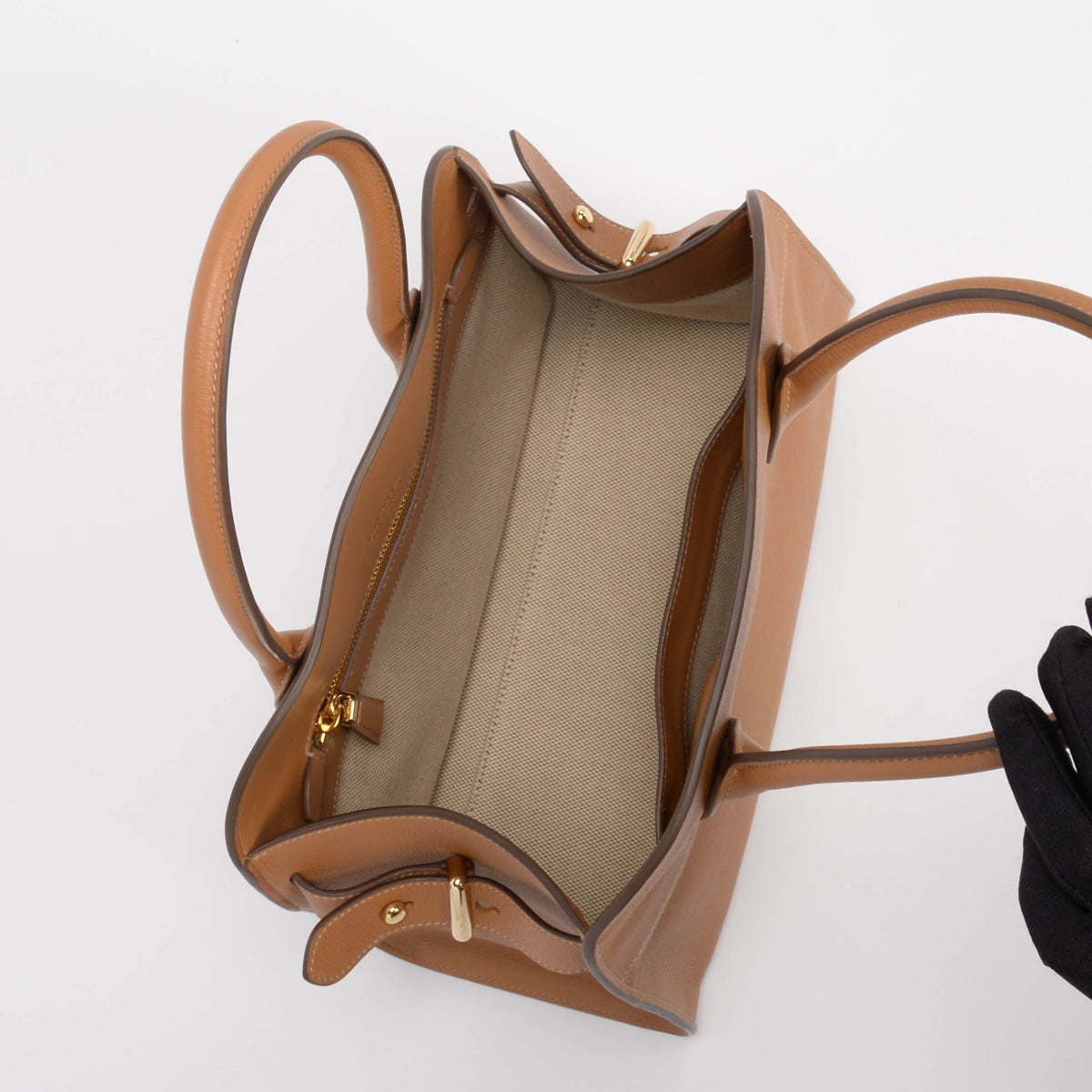 Prada Caramel Grained Leather Medium Tote