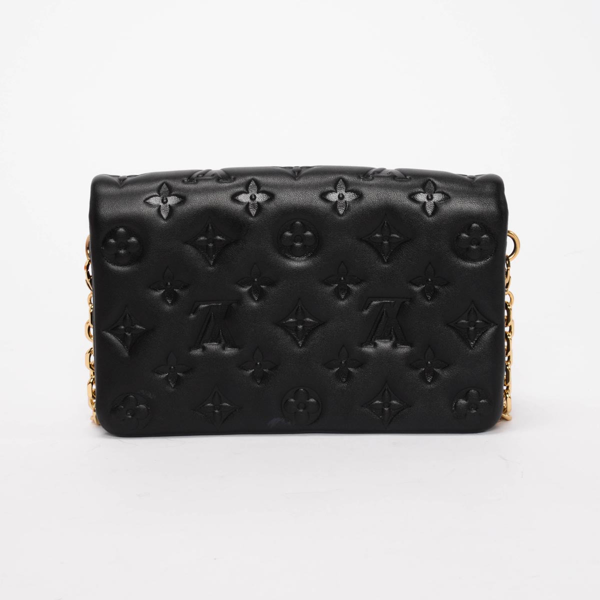 Louis Vuitton Black Monogram Lambskin Coussin Pochette