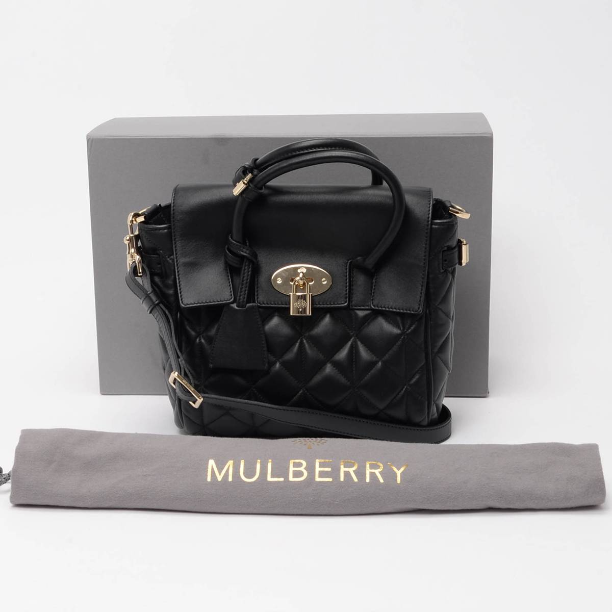 Mulberry Cara Delvigne Black Quilted Mini Backpack