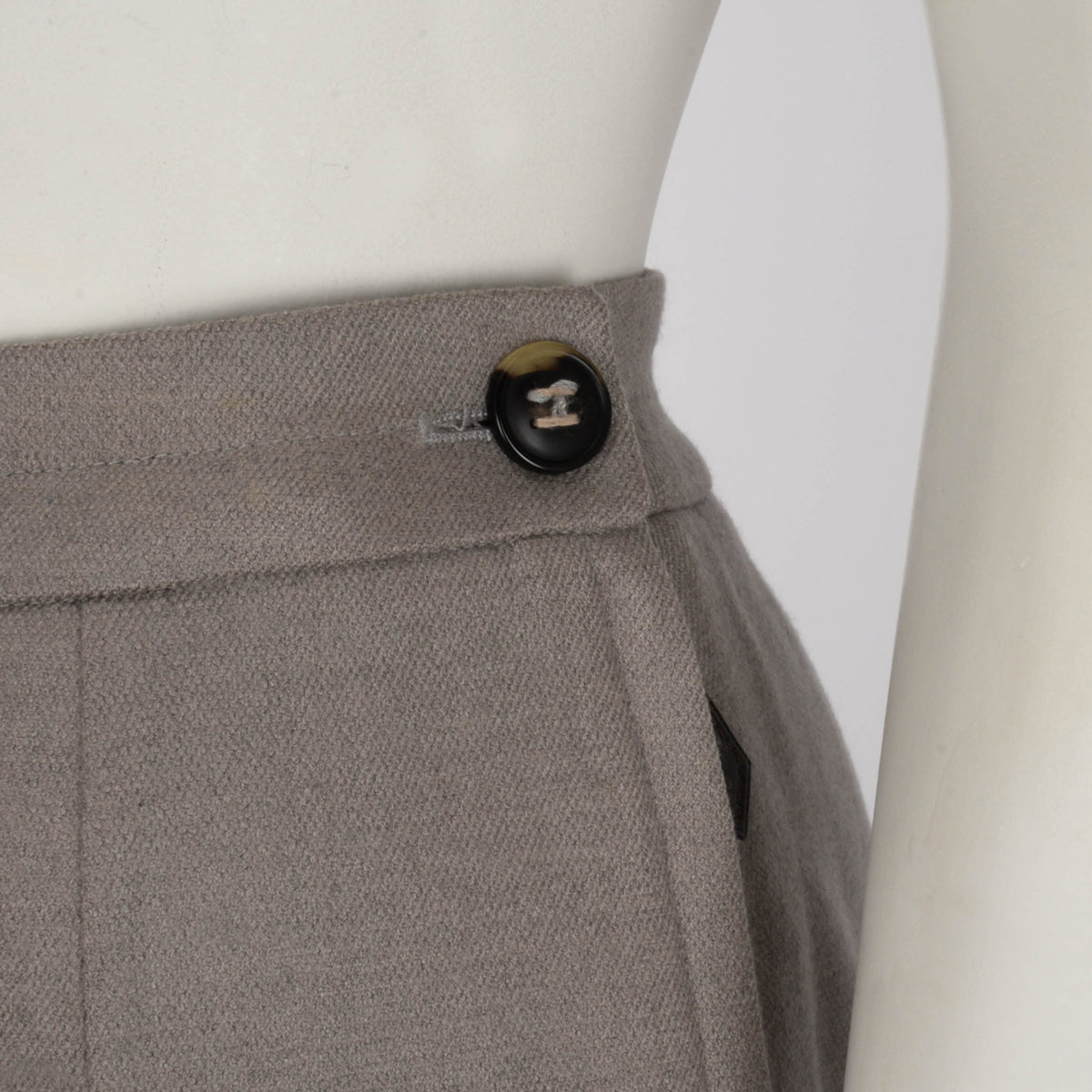 Hermes Grey Cashmere Blend Zip Trim Pants FR 40