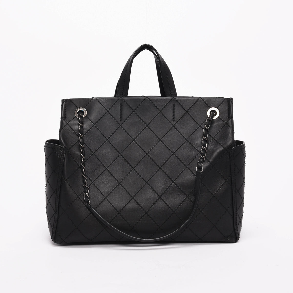 Chanel Black Quilted Calfskin CC Pocket Tote