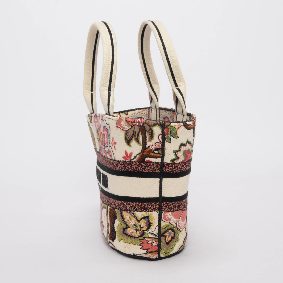 Dior Tree of Life Canvas Brocade Hat Basket Tote