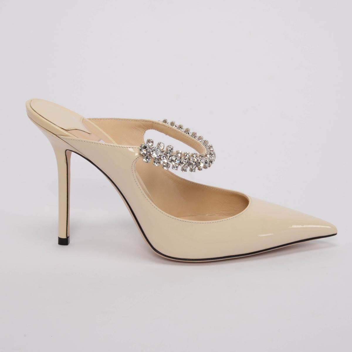 Jimmy Choo Linen Patent Bing Pumps 38.5