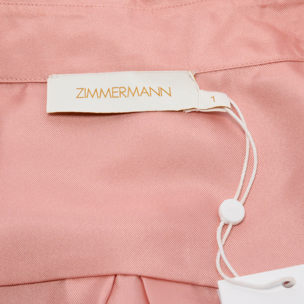 Zimmermann Pink Silk Twill Pyjama Shirt AU 1