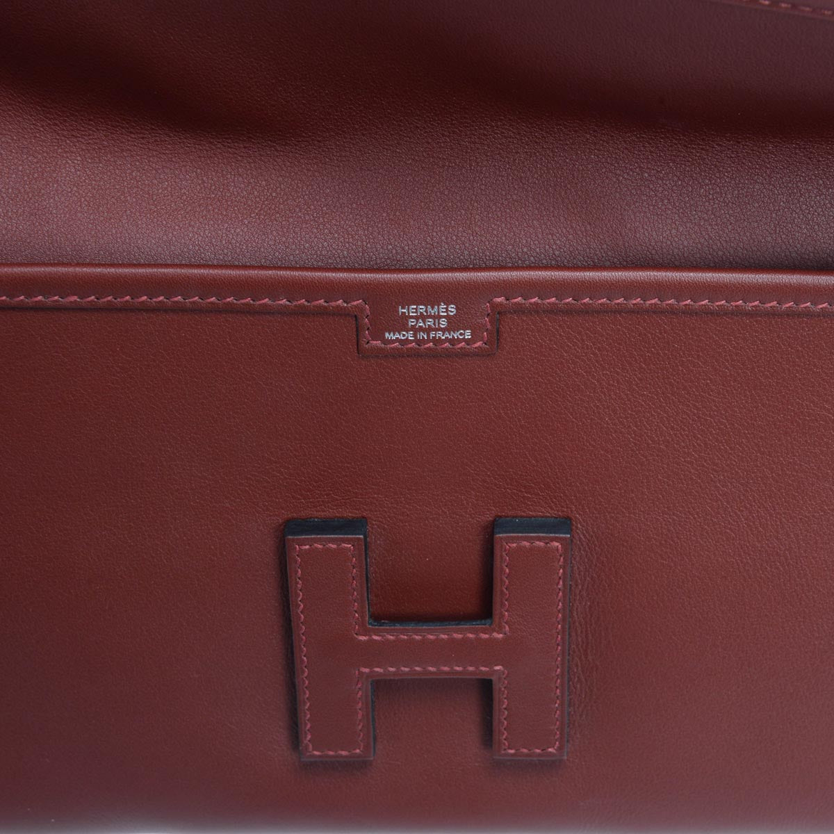 Hermes Rouge H Swift Jige Elan 29 Clutch