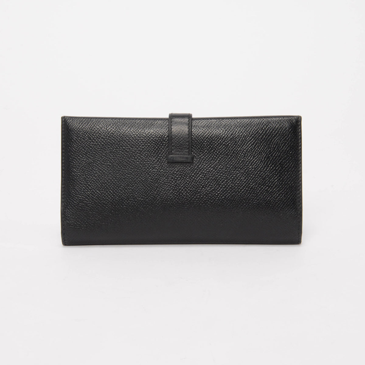 Hermes Black Epsom Bearn Tri-Fold Wallet