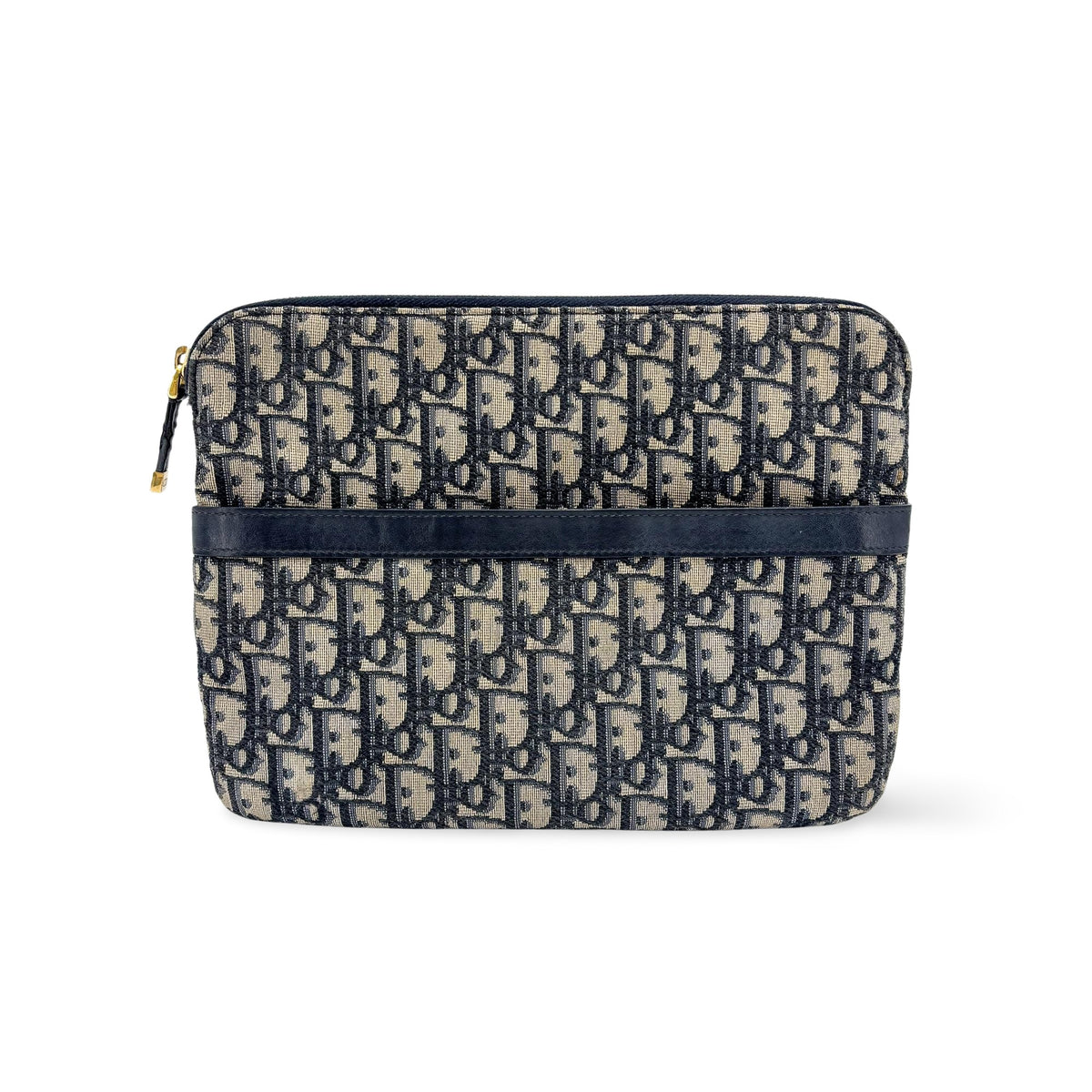 Dior Navy Oblique Canvas Pouch