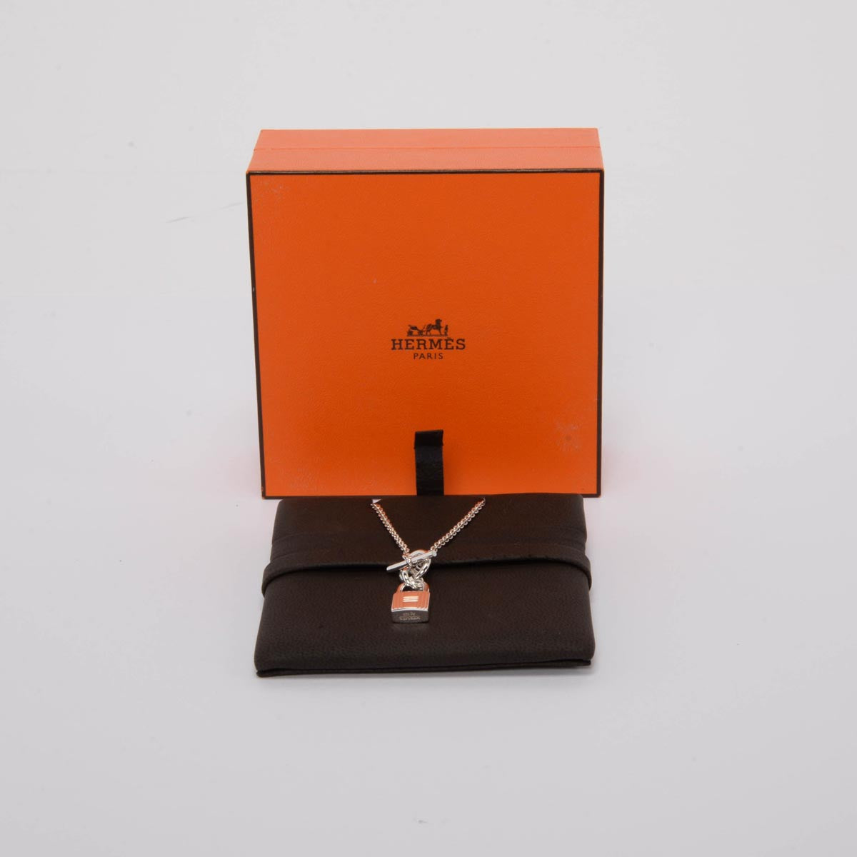 Hermes Silver Kelly Cadenas Pendant