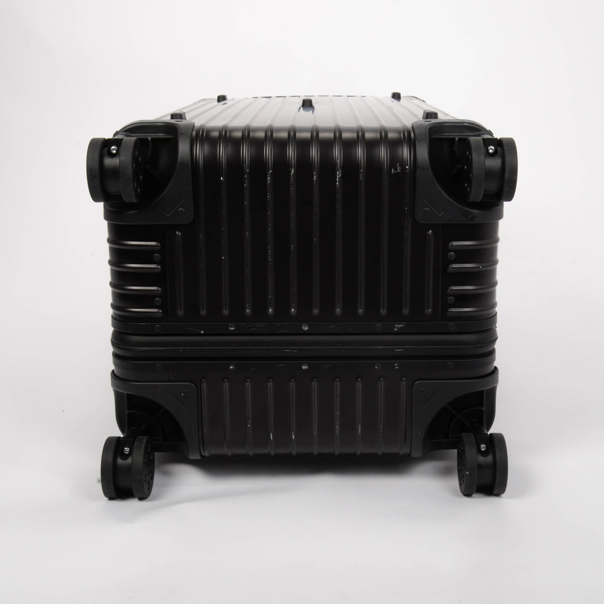 Rimowa Black Aluminium Trunk Plus Rolling Luggage