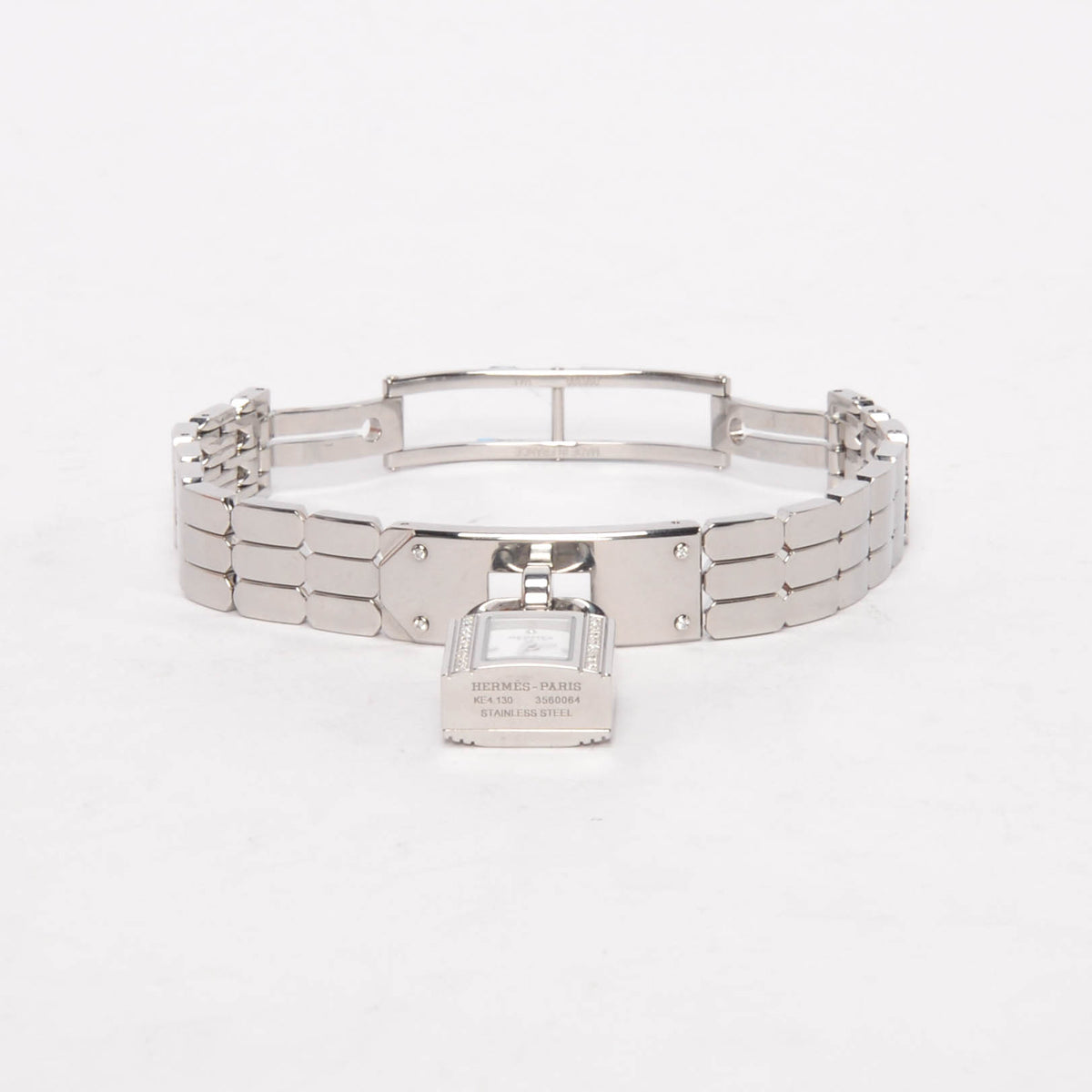 Hermes Steel & Diamond Mini Model Kelly Watch