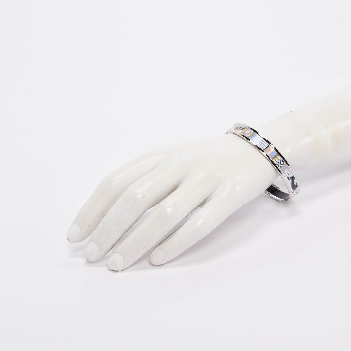 Hermes Pastel Enamel Lanternes Ballons et Cocardes Bangle
