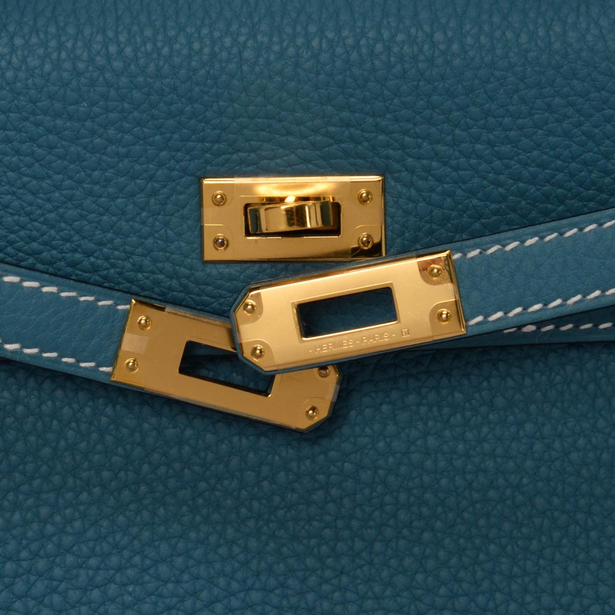 Hermes New Bleu Jean Togo Kelly 25 GHW