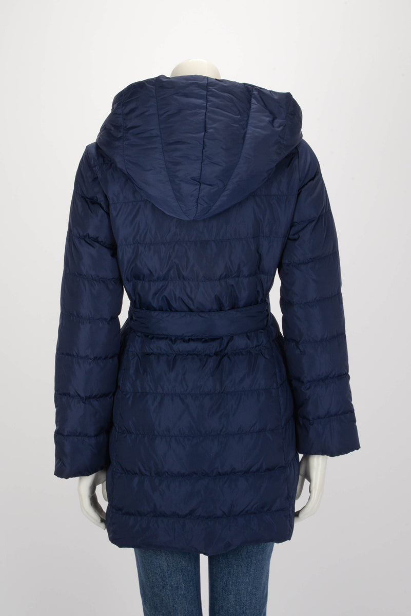 Max Mara Weekend Navy Quilted Nylon Urban Puffer Coat IT 38