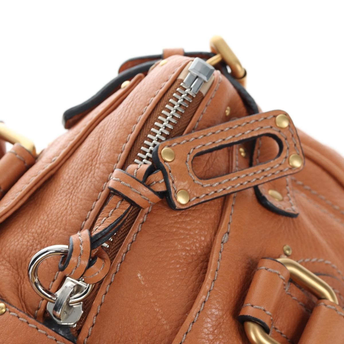 Chloe Cognac Leather Medium Paddington Bag