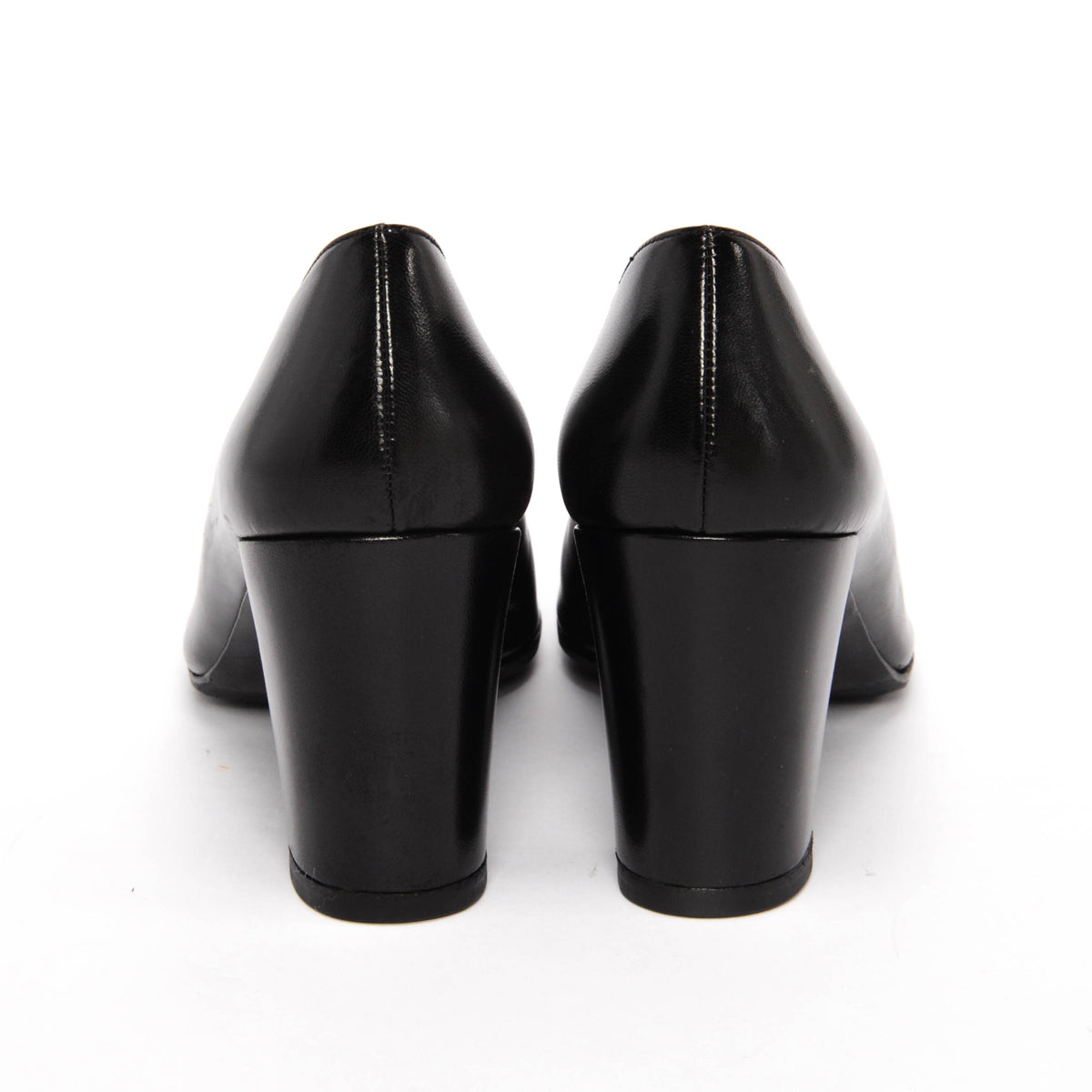 Chanel Vintage Black Lambskin Classic CC Pumps 38