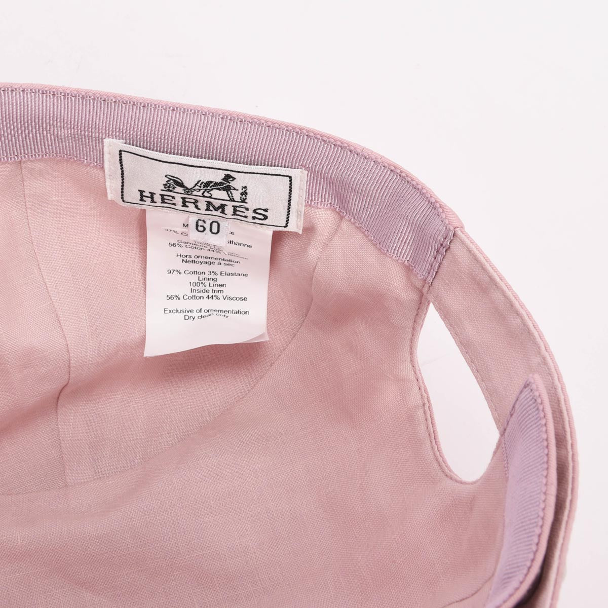 Hermes Pink Cotton Miles H Mors Cap