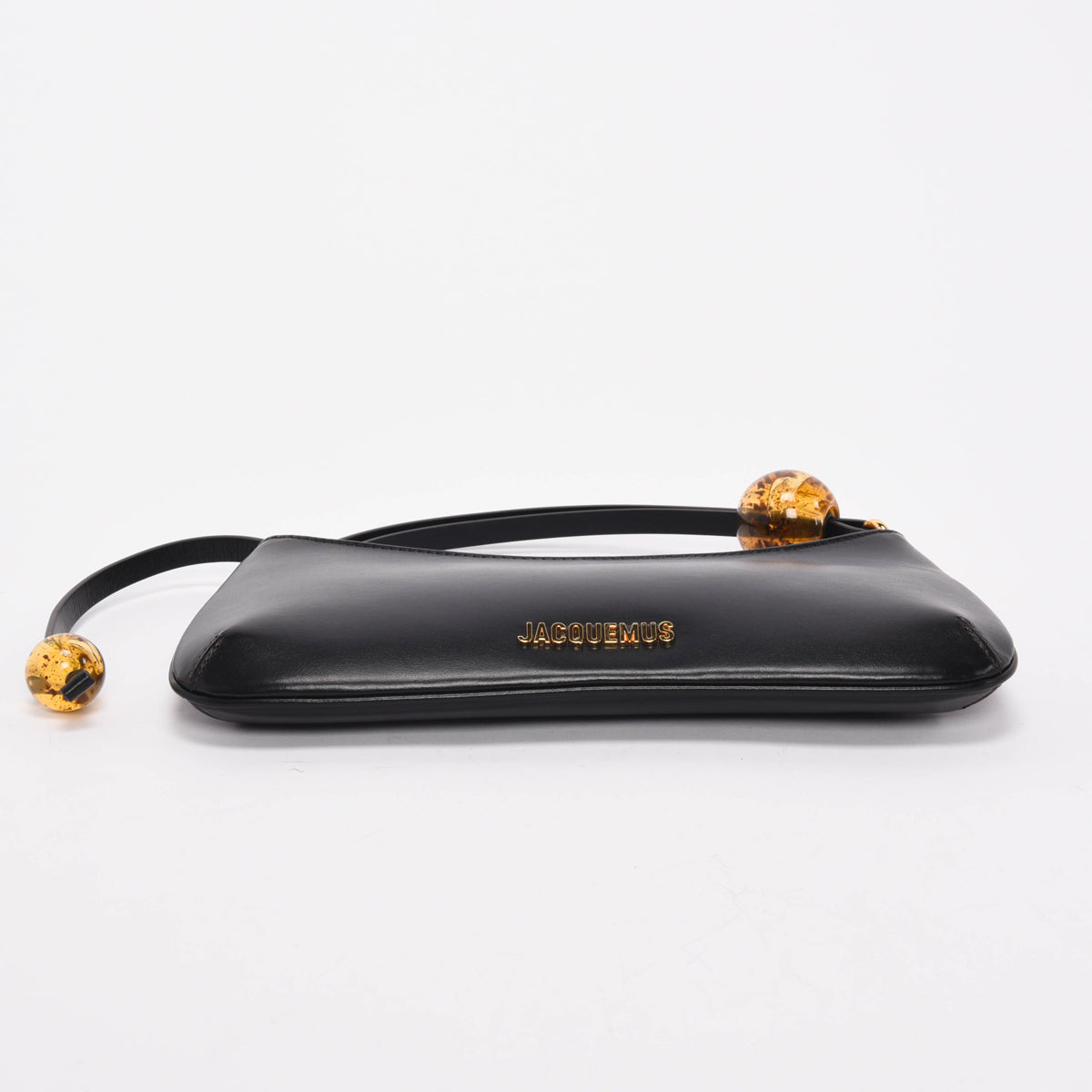 Jacquemus Black Calfskin Le Bisou Perle Bag