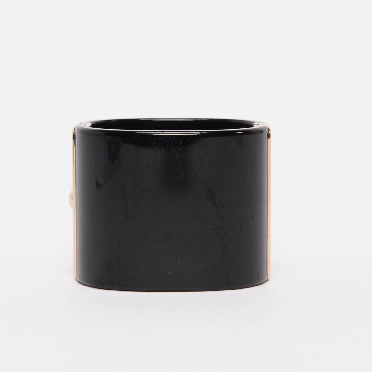 Chanel Black Resin Pearl & Gripoix CC Cuff