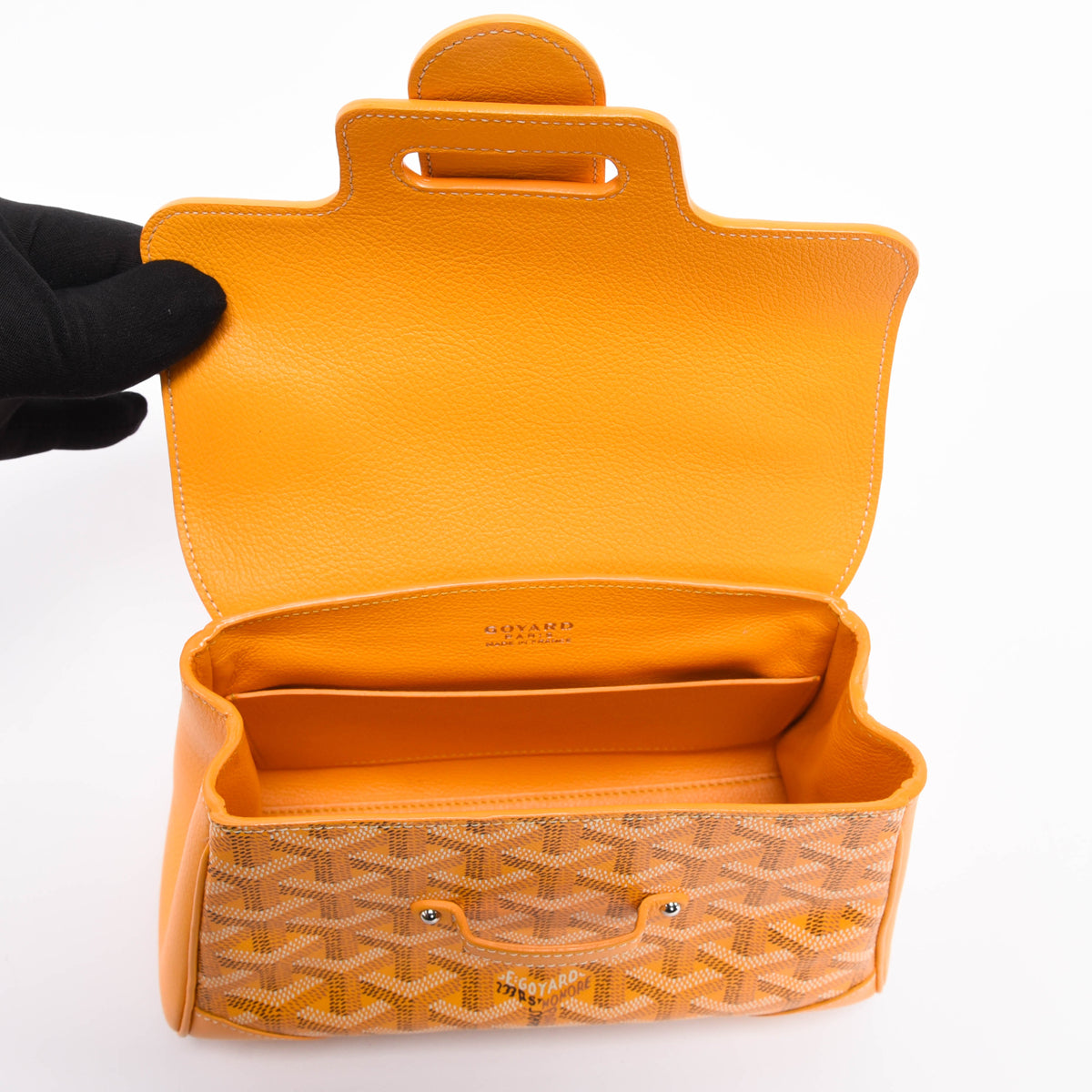 Goyard Yellow Goyardine & Calfskin Saigon Souple Mini Bag