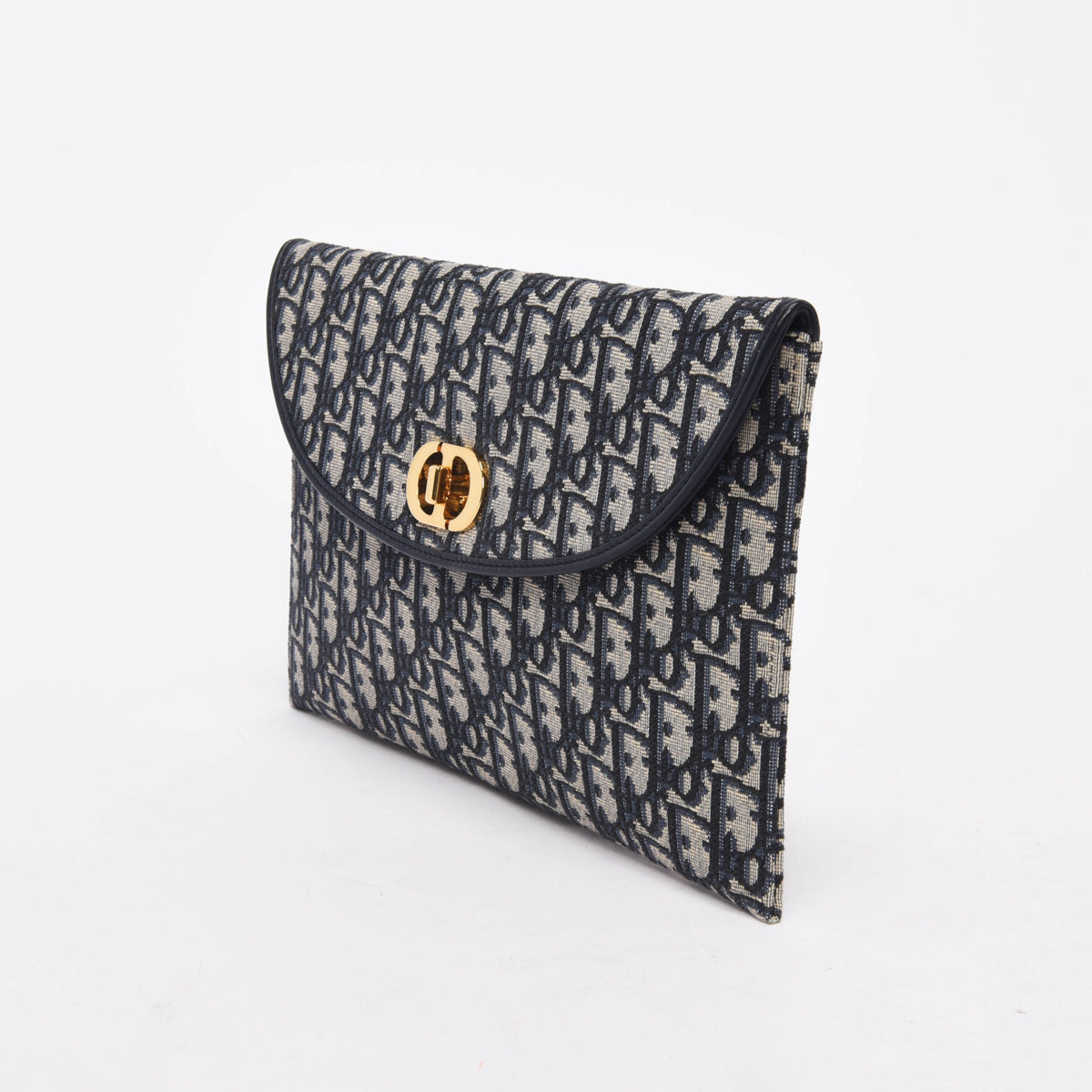 Dior Navy Oblique Jacquard 30 Montaigne Avenue Pouch