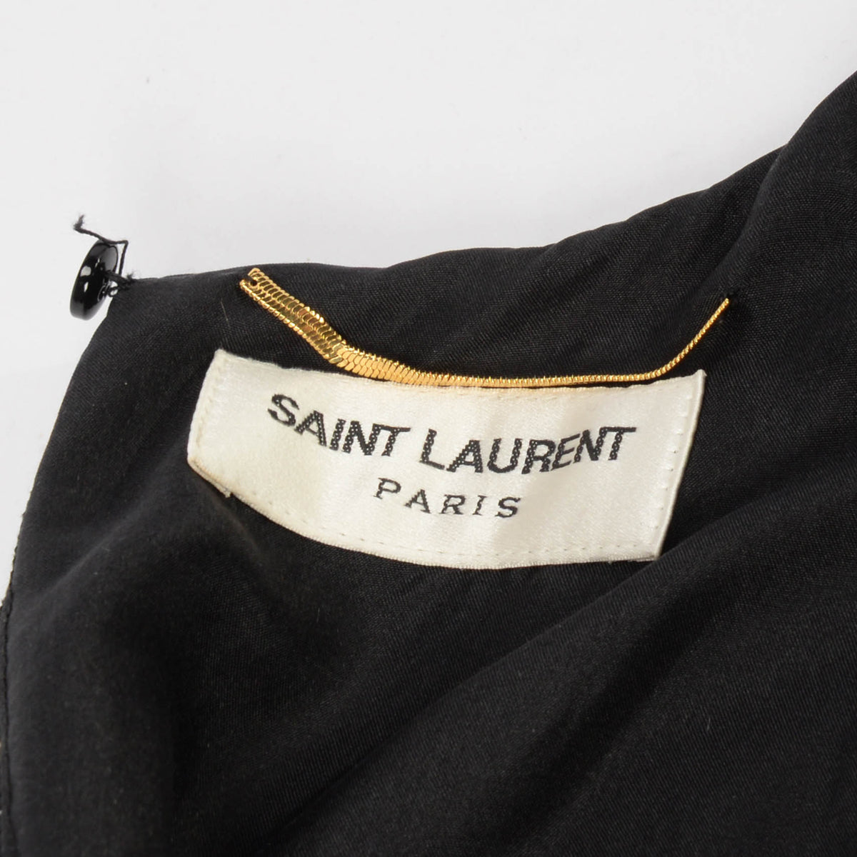 Saint Laurent Black Velvet Short Sleeve Mini Dress FR 38