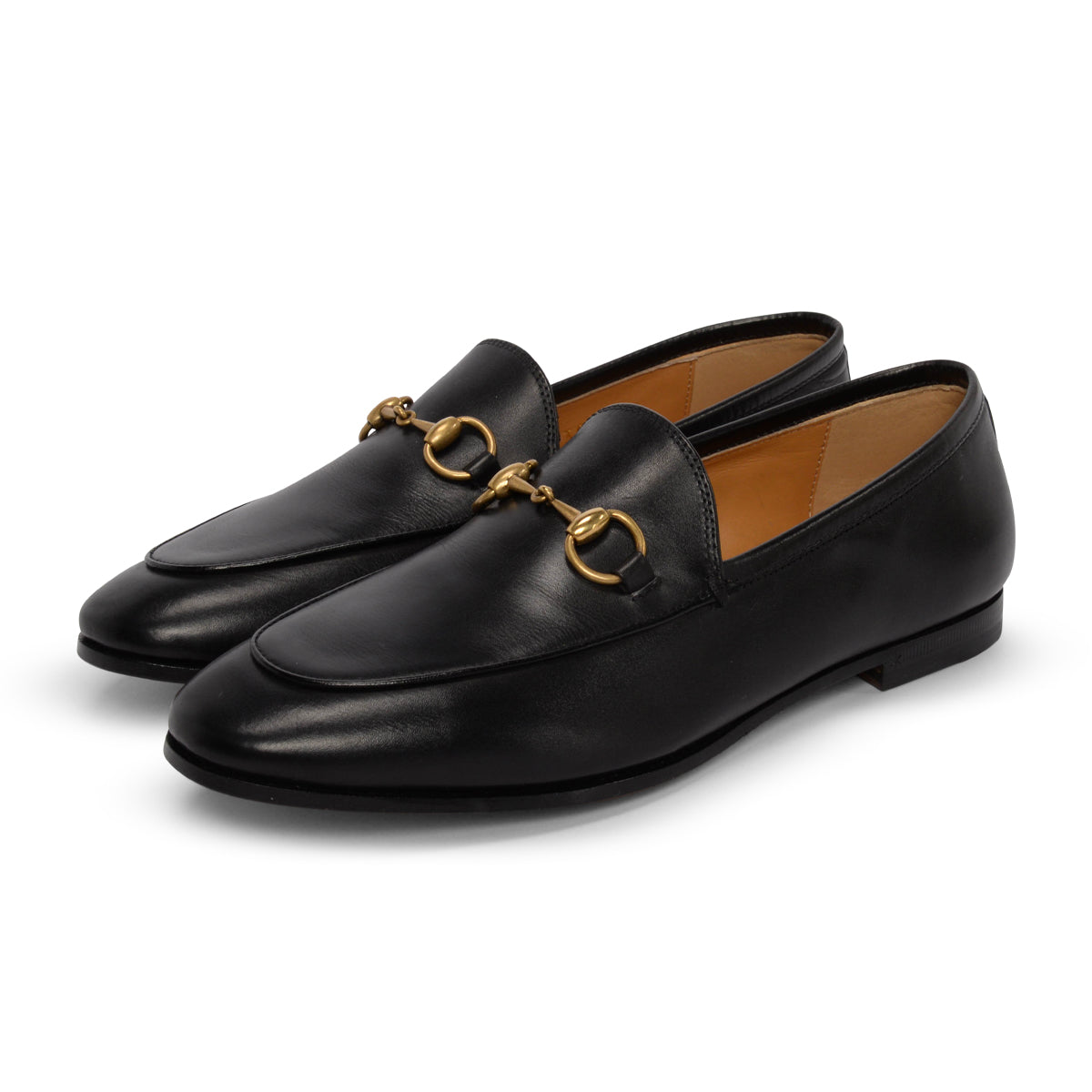 Gucci Black Calfskin Jordaan Horsebit Loafers  36