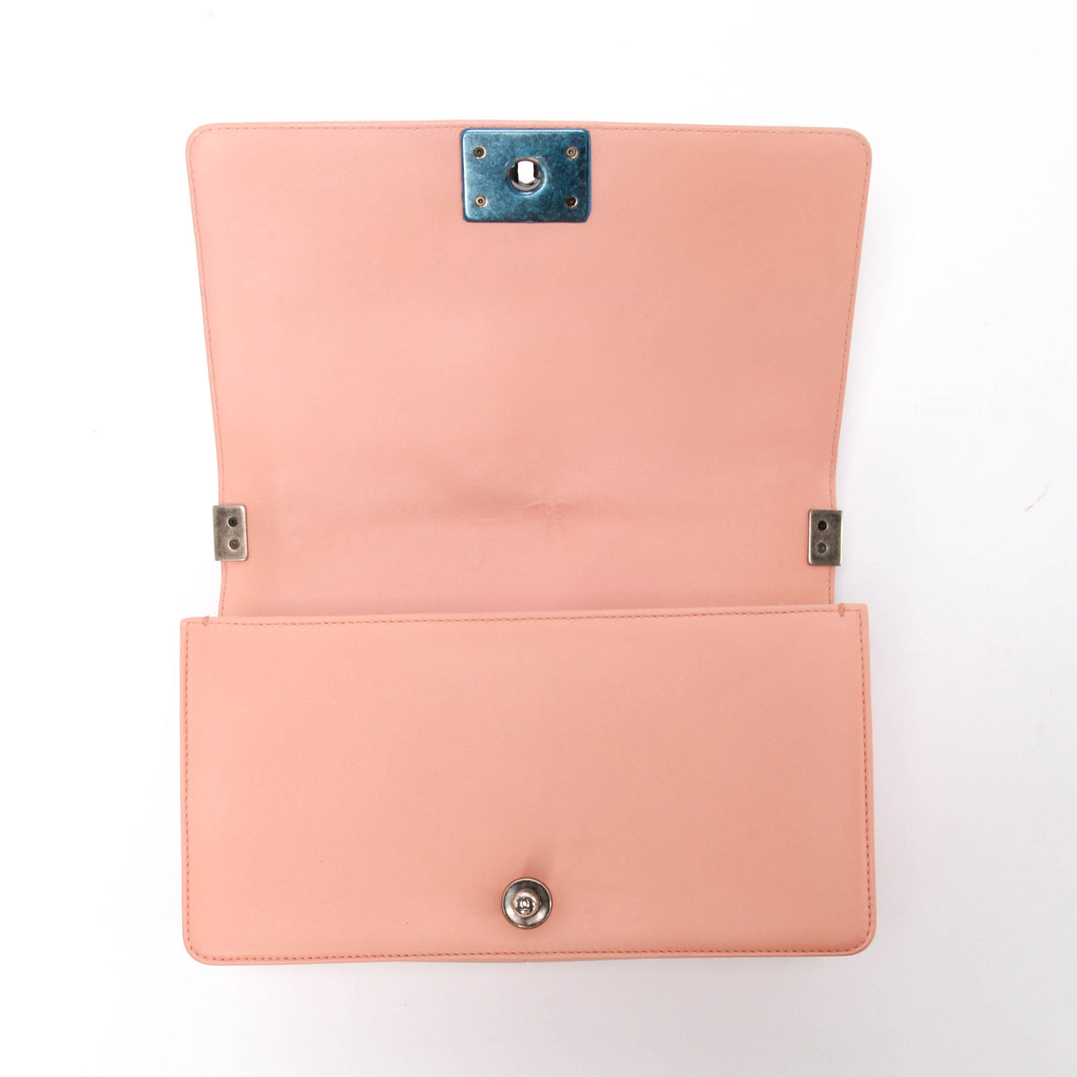 Chanel Light Pink Quilted Calfskin Old Medium Boy Bag