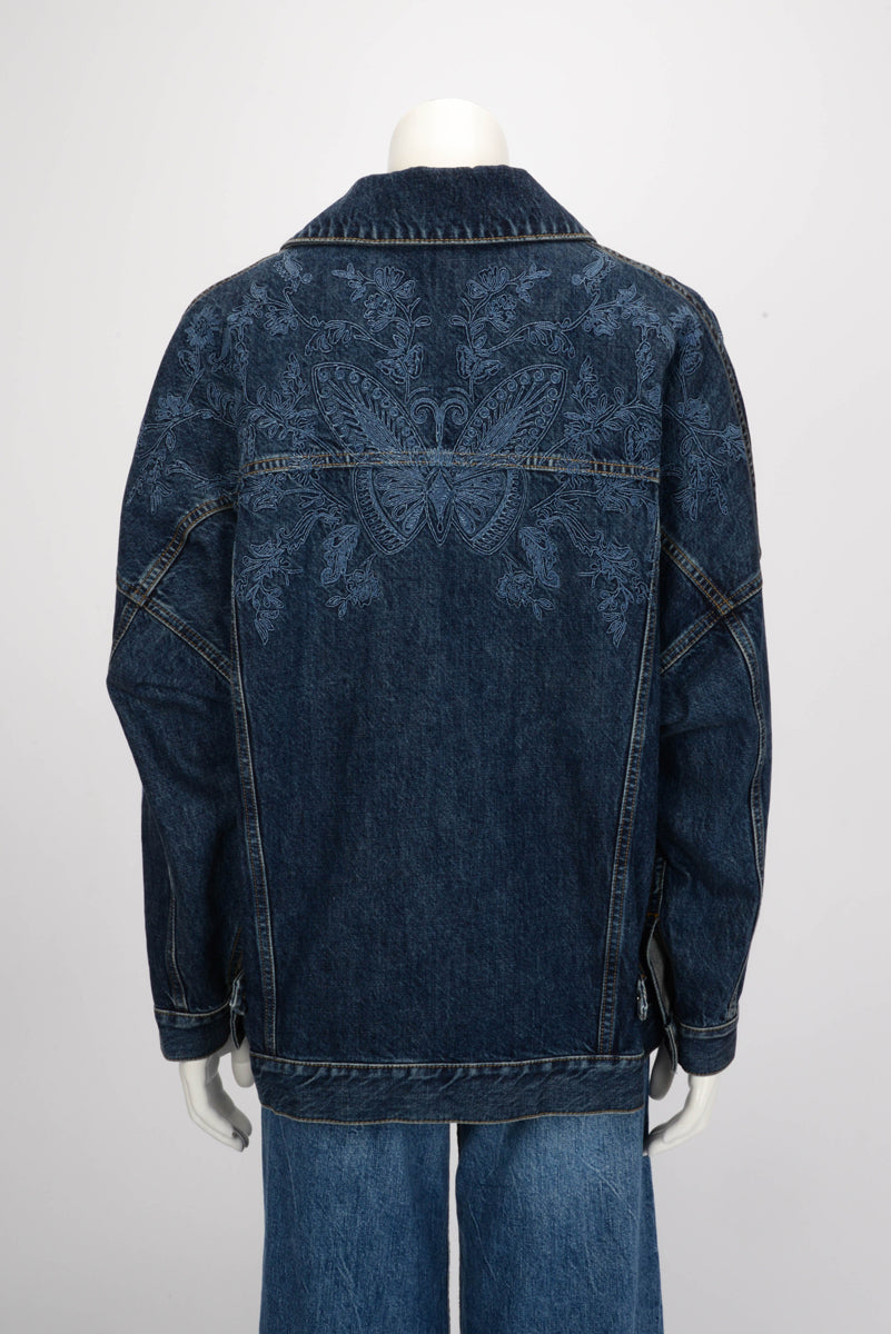 Dior Blue Denim Butterfly Embroidered Jacket