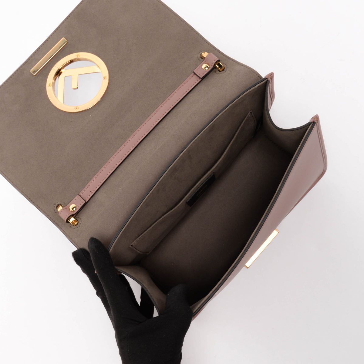 Fendi Rose Vitello Century Opaco Kan I F Shoulder Bag