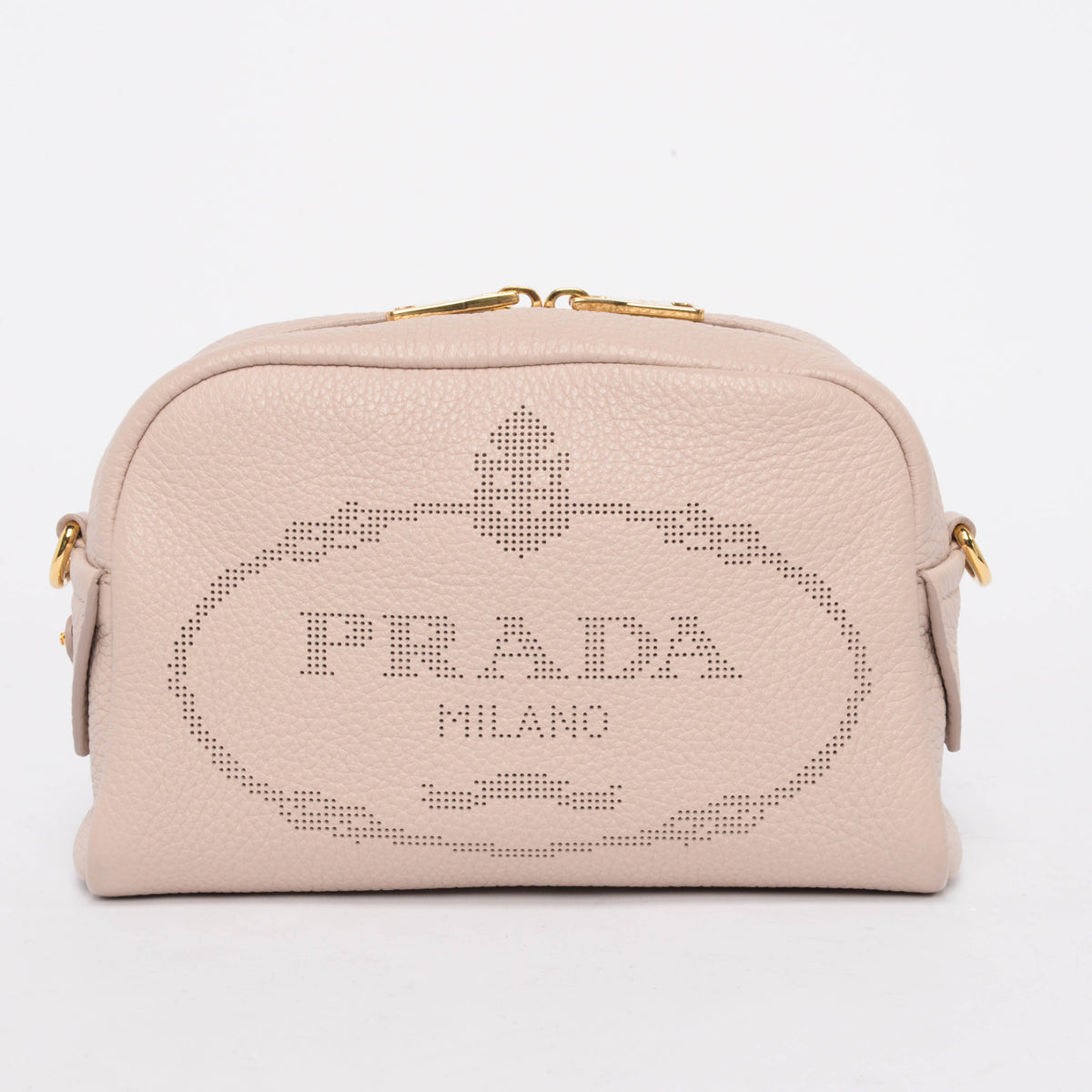 Prada Ninfea Vitello Daino Perforated Logo Bag