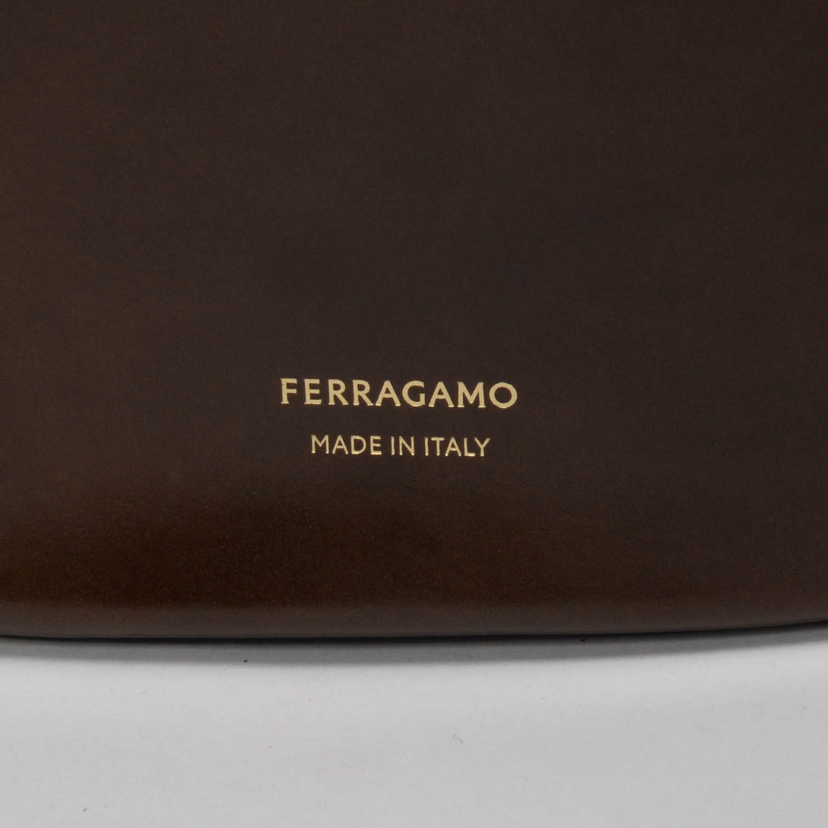 Ferragamo Brown & Black Calfskin & Suede Large Cut-Out Tote