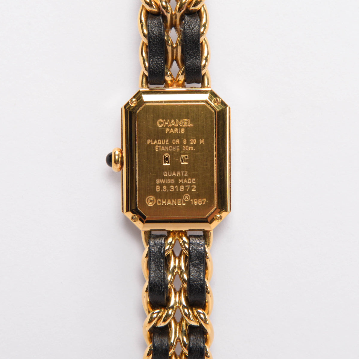 Chanel Black & Gold Chain Premiere Watch